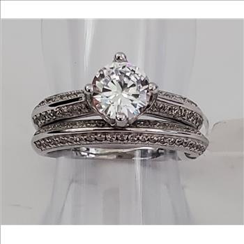 No Reserve Simulated Diamond Wedding Engagement Rings Size 7