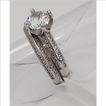 No Reserve Simulated Diamond Wedding Engagement Rings Size 7