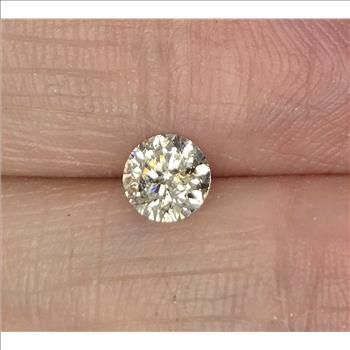 No Reserve .56 ct Natural Champagne Diamond Round Cut Loose Gemstone