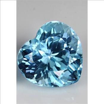 No Reserve Natural Blue Topaz Heart Cut Loose Gemstone