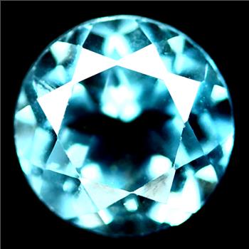 No Reserve Natural Blue Topaz Round Cut Loose Gemstone