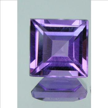 No Reserve Natural Amethyst Square Cut Loose Gemstone