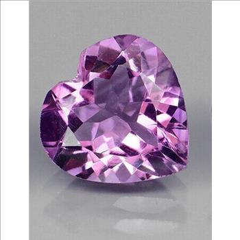 No Reserve Natural Amethyst Heart Cut Loose Gemstone