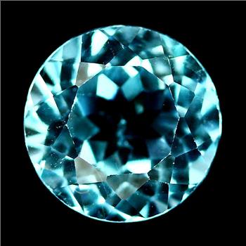 No Reserve  VVS Natural Swiss Blue Topaz Round Cut Loose Gemstone