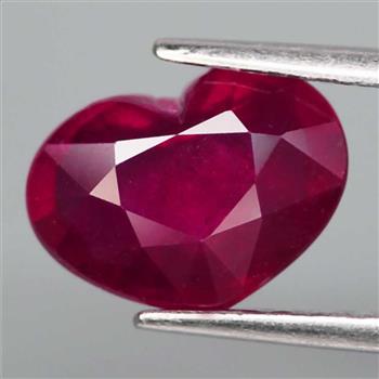 2.61 ct Natural Ruby Heart Cut Loose Gemstone