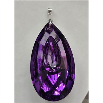No Reserve 185.25 ct Amethyst Color Crystal Pendant 