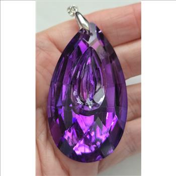 No Reserve 185.25 ct Amethyst Color Crystal Pendant 