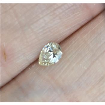 No Reserve .15 ct Natural Diamond Pear Cut Loose Gemstone