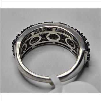 No Reserve 1.05 ct Natural Blue Diamond Band Ring Size 7