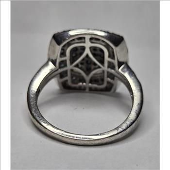 No Reserve 1.00 ct Natural Blue Diamond Ring Size 7