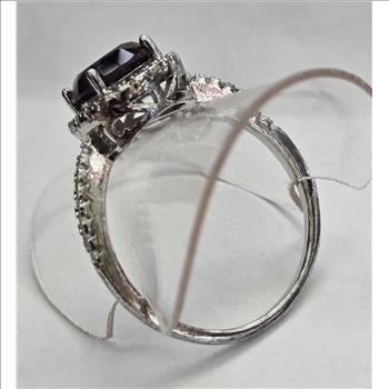 No Reserve  Amethyst & Zircon RIng Size 10