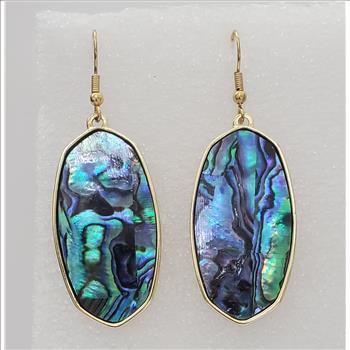 No Reserve Natural ABalone Shell Dangle Earrings