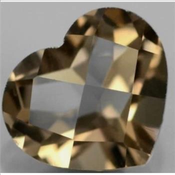No Reserve  VVS Natural Smoky Quartz Heart ut Loose Gemstone