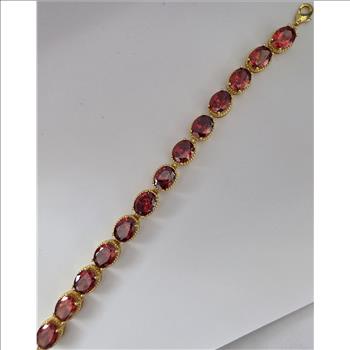 No Reserve Oval Ruby Tennis Bracelet