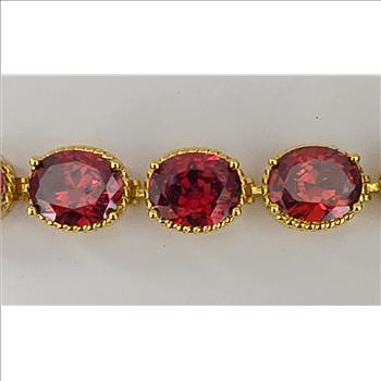 No Reserve Oval Ruby Tennis Bracelet