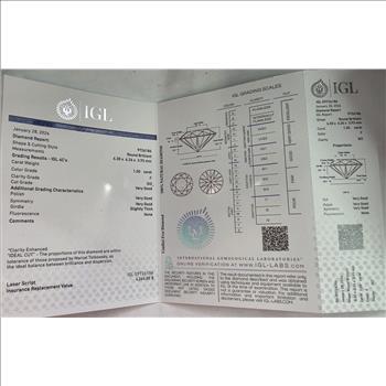 CERTIFIED 1.00 ct Natual Diamond Round Cut Loose Gemstone