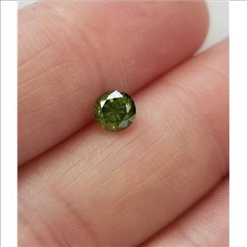 .55 ct Natural Green Diamond Round Loose Gemstone
