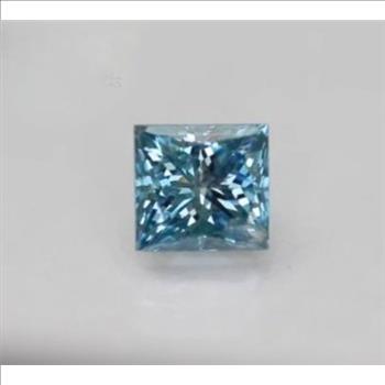 CERTIFIED .73 ct Natural Blue Diamond Princess Cut  Loose Gemstone