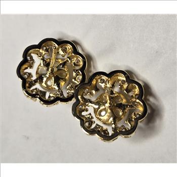 No Reserve Natural Freshwater Pearl & Zircon Earrings