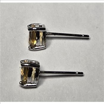No Reserve Natural Citrine & Zircon Earrings
