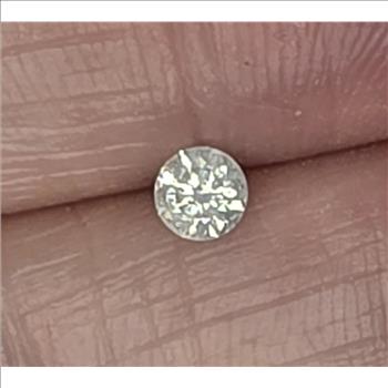No Reserve .24 ct Natural Diamond Round Cut Loose Gemstone