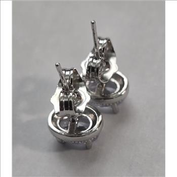 No Reserve White Topaz Stud Earrings