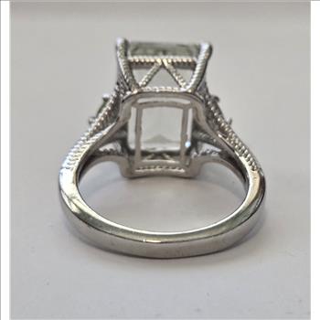 No Reserve Natural Prasiolite & Peridot Ring 6 1/2