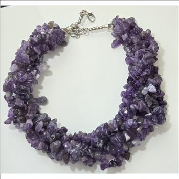 No Reserve 819:05 cttw Natural Amethyst Necklace                                                                                                                                                                                                                