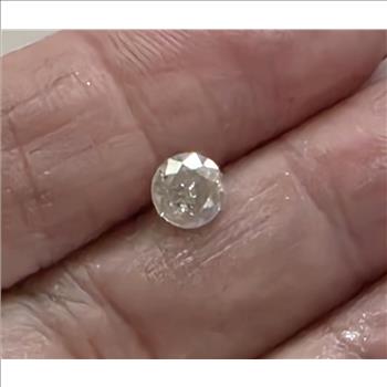 No Reserve  .73 ct Natural Diamond Round Cut Loose Gemstone