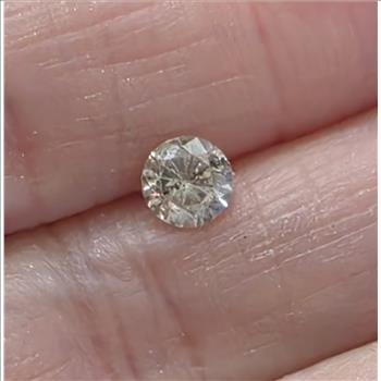 No Reserve  .61 ct Natural Diamond Round Cut Loose Gemstone