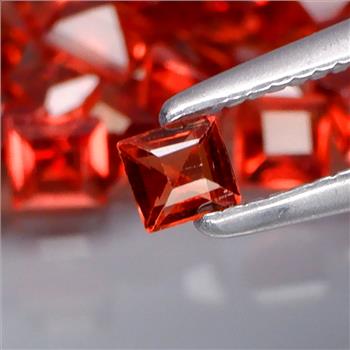 No Reserve Mozambique Garnet Square Cut Loose Gemstone