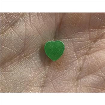 No Reserve Natural Jade Heart Cut Loose Gemstone