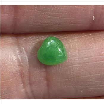 No Reserve Natural Jade Heart Cut Loose Gemstone