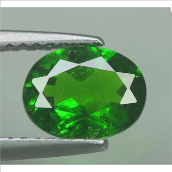 No Reservet Natural Chrome Diopside Oval Cut Loose Gemstone