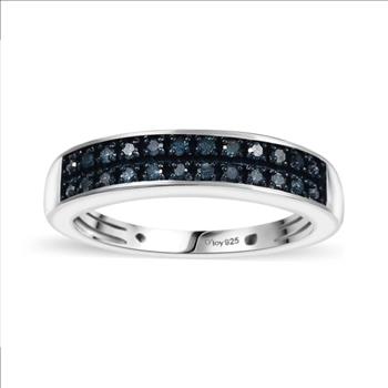 No Reserve 22. ct Natural Blue Diamond Ring Size 8