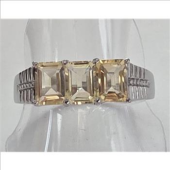 No Reserve Natural Citrine Ring Size 12
