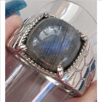 No Reserve Natural Labradorite Ring Size 14