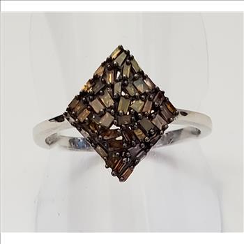 No Reserve .52 ct Natural Red Diamond Ring Size  8