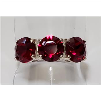 No Reserve Ruby Swarovski Crystal Ring Size 9