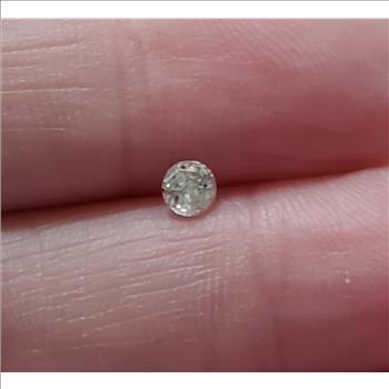 No Reserve .20ct Natural Diamond Round Cut Loose Gemstone