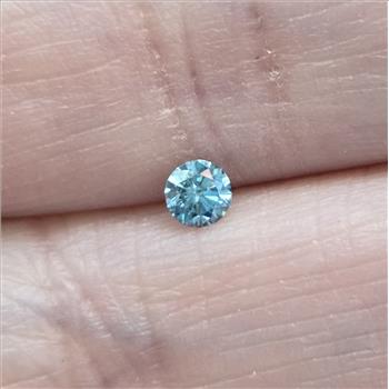 No Reserve  .15 ct Natural Blue Diamond Round Cut Loose Gemstone