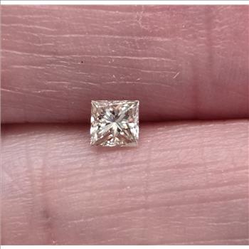 No Reserve VS2 .21 ct Natural Diamond Princess Cut Loose Gemstone