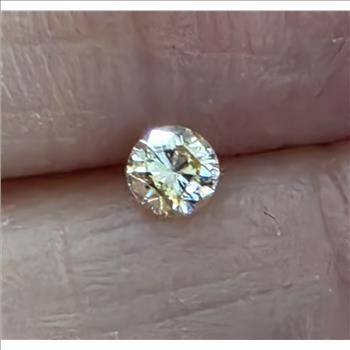 No Reserve  18 ct Natural Diamond Round Cut Loose Gemstone