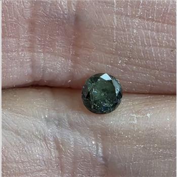 No Rserve .35 ct Natural Blue Diamond Round Cut Loose Gemstone