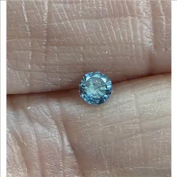 No Rserve ..14 ct Natural Blue Diamond Round Cut Loose Gemstone