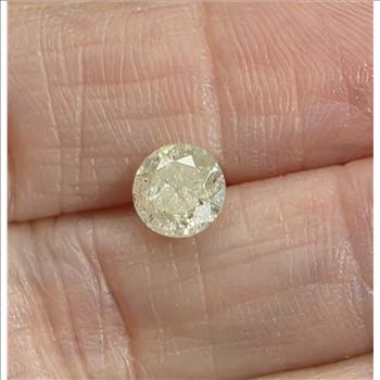 No Rserve .98 ct Natural Diamond Round Cut Loose Gemstone