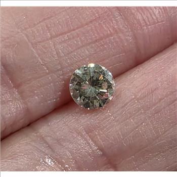 No Reserve  .57 ct Natural Diamond Round Cut Loose Gemstone