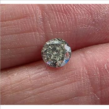 No Reserve  .69 ct Natural Diamond Round Cut Loose Gemstone