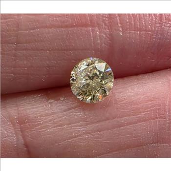 No Reserve  .51 ct Natural Diamond Round Cut Loose Gemstone