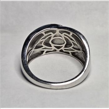 No Reserve Natural Black Diamond Band Ring Size 6